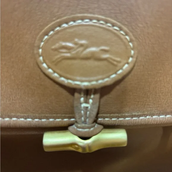 Longchamp Roseau Box Leather Cognac Tote - Picture 2 of 13